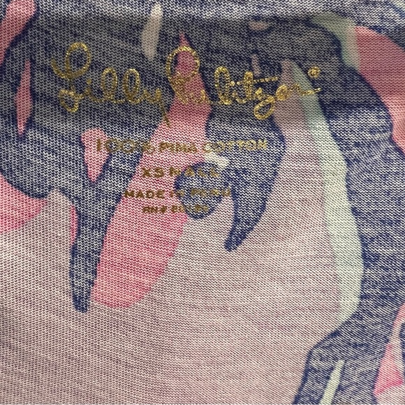 Lily Pulitzer Palmetto Tshirt Dress Tropical Pink Catwalk Dress Size XSmall - Picture 5 of 8